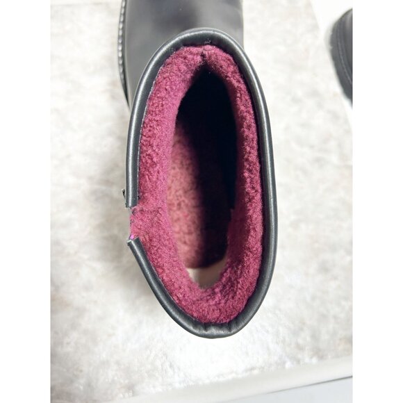 Fendi Women's Shearling Fur Lining Moto Ankle Boots in Black - Sz 40 (9.5) - Picture 6 of 10